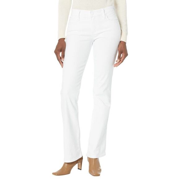 KUT from the Kloth Natalie High-Rise Bootcut in Optic White 8